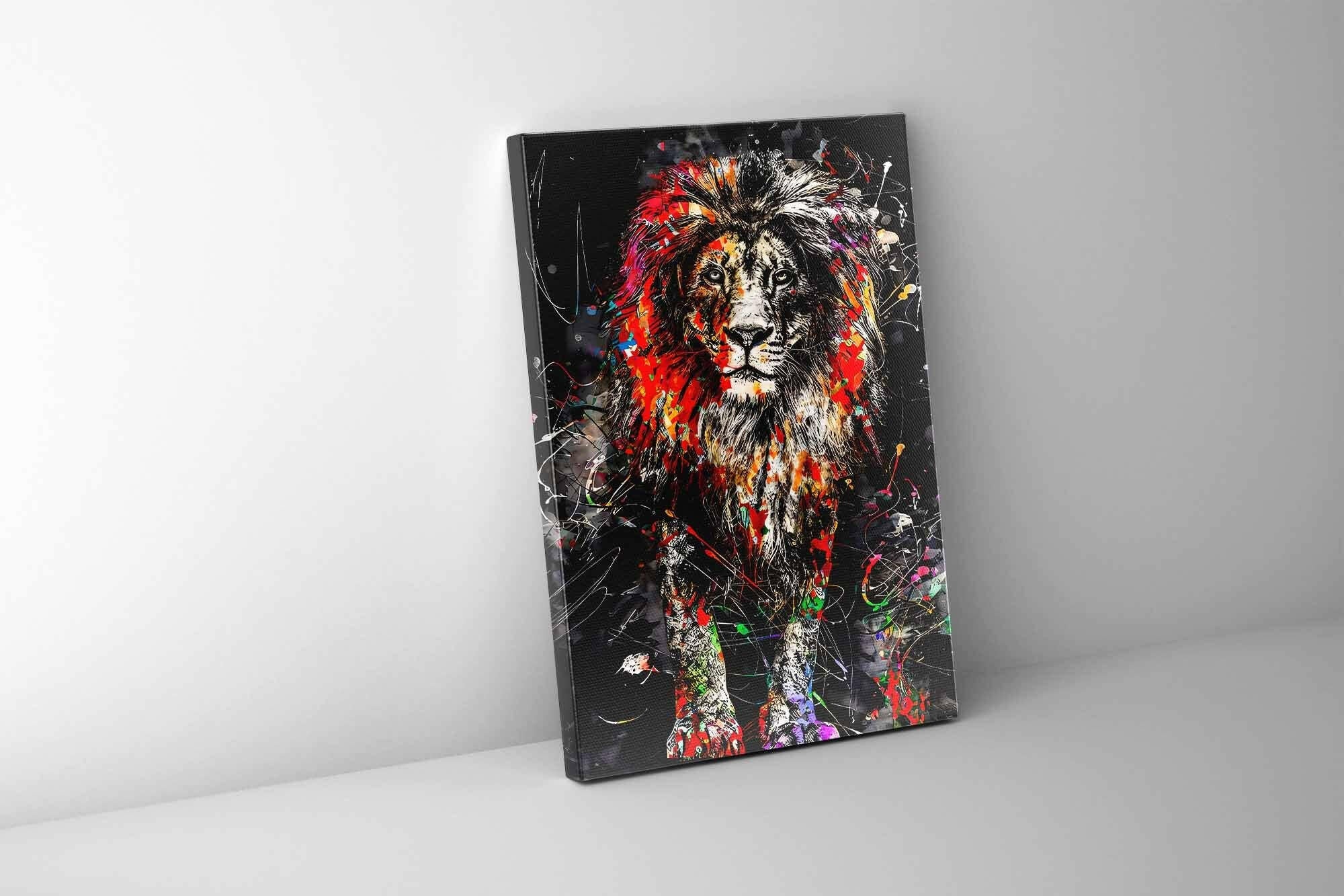 "Uncle Leo" 36" x 48" Fine Art Lion Canvas Print.