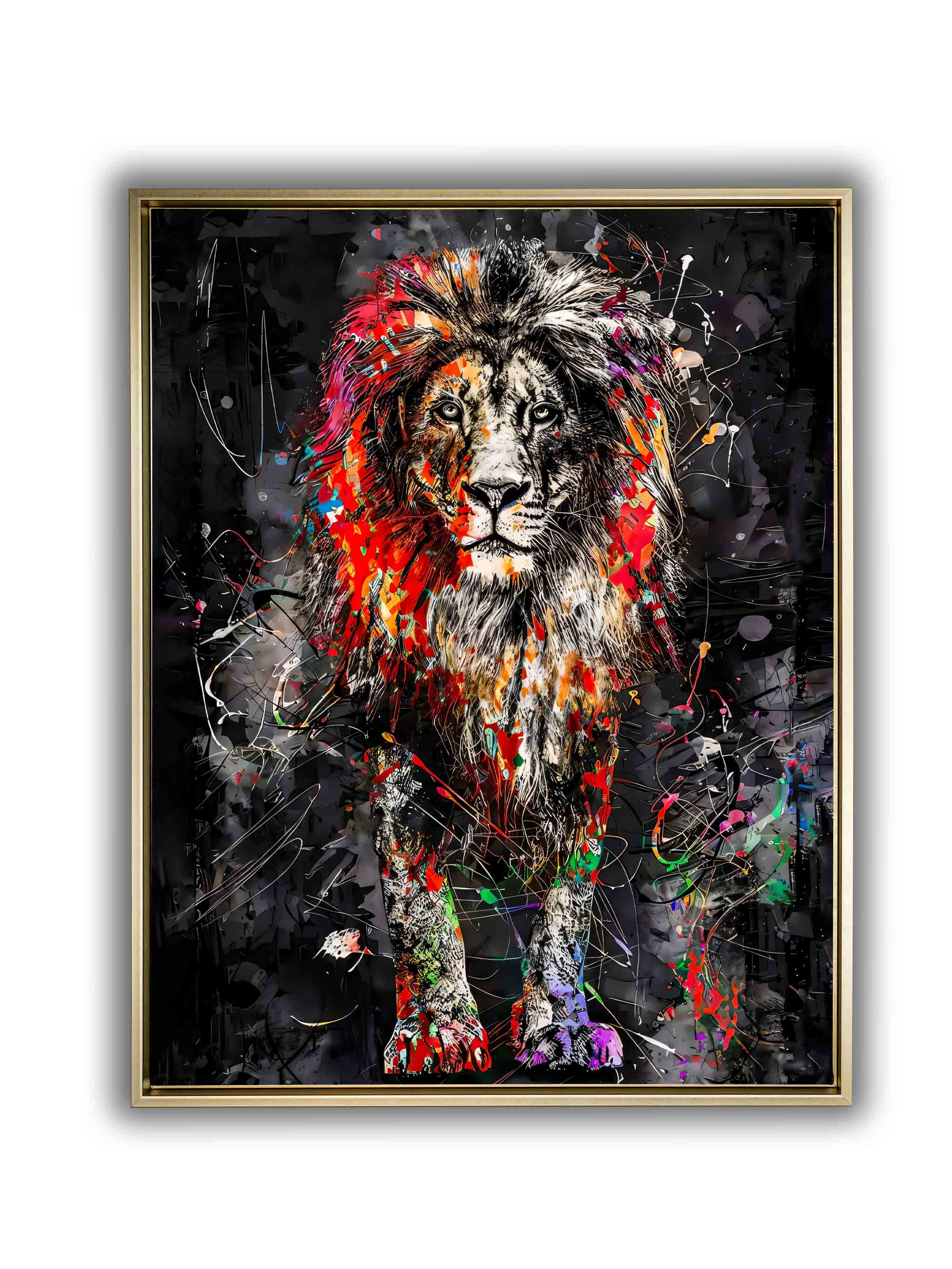 "Uncle Leo" 36" x 48" Fine Art Lion Canvas Print.