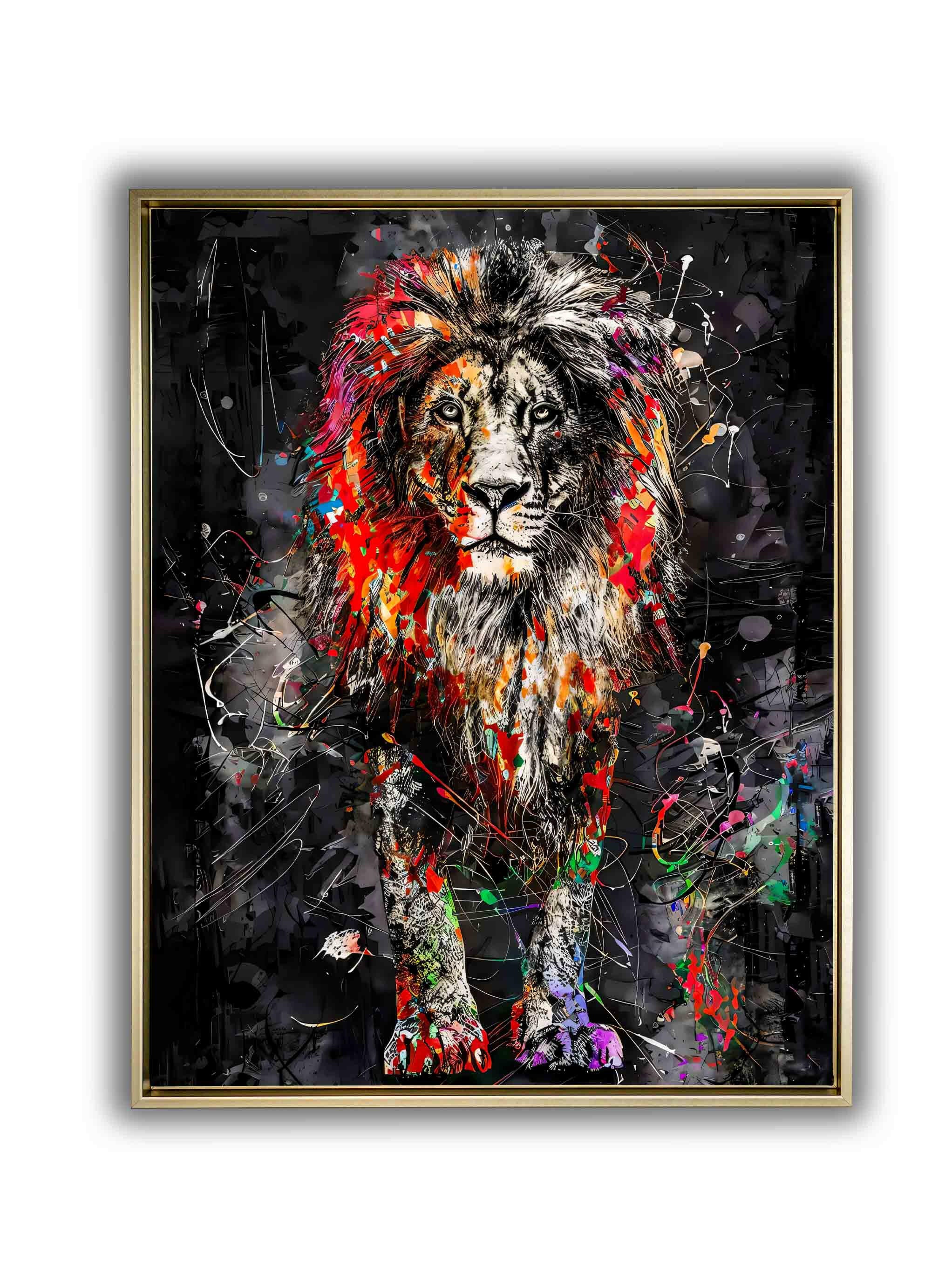 "Uncle Leo" 36" x 48" Fine Art Lion Canvas Print.