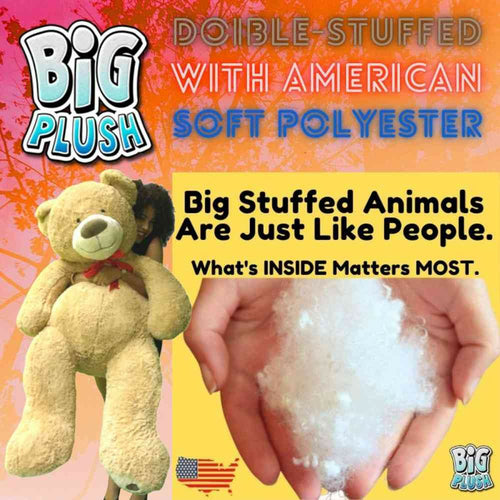5 Foot Giant Teddy Bear Huge Soft Tan with Bigfoot Paws Giant Stuffed