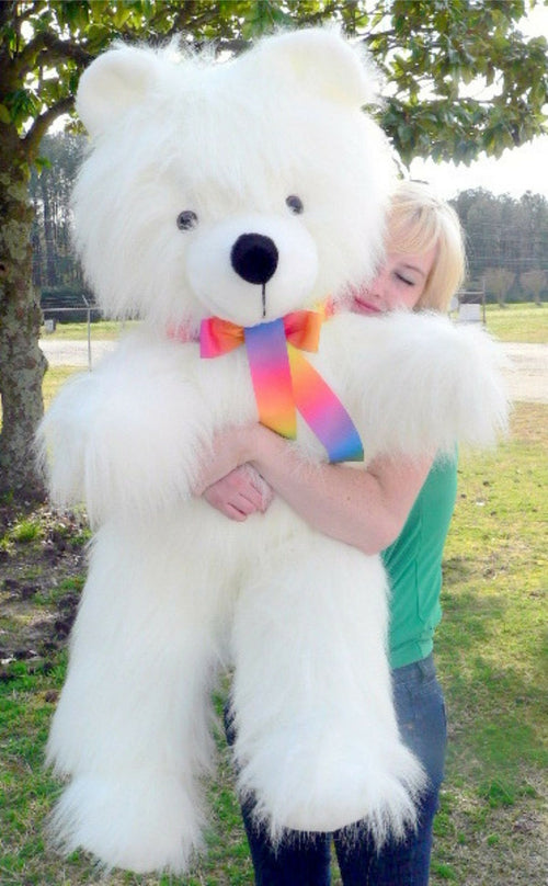 American Made Giant White Teddy Bear 45 inches Soft Plush
